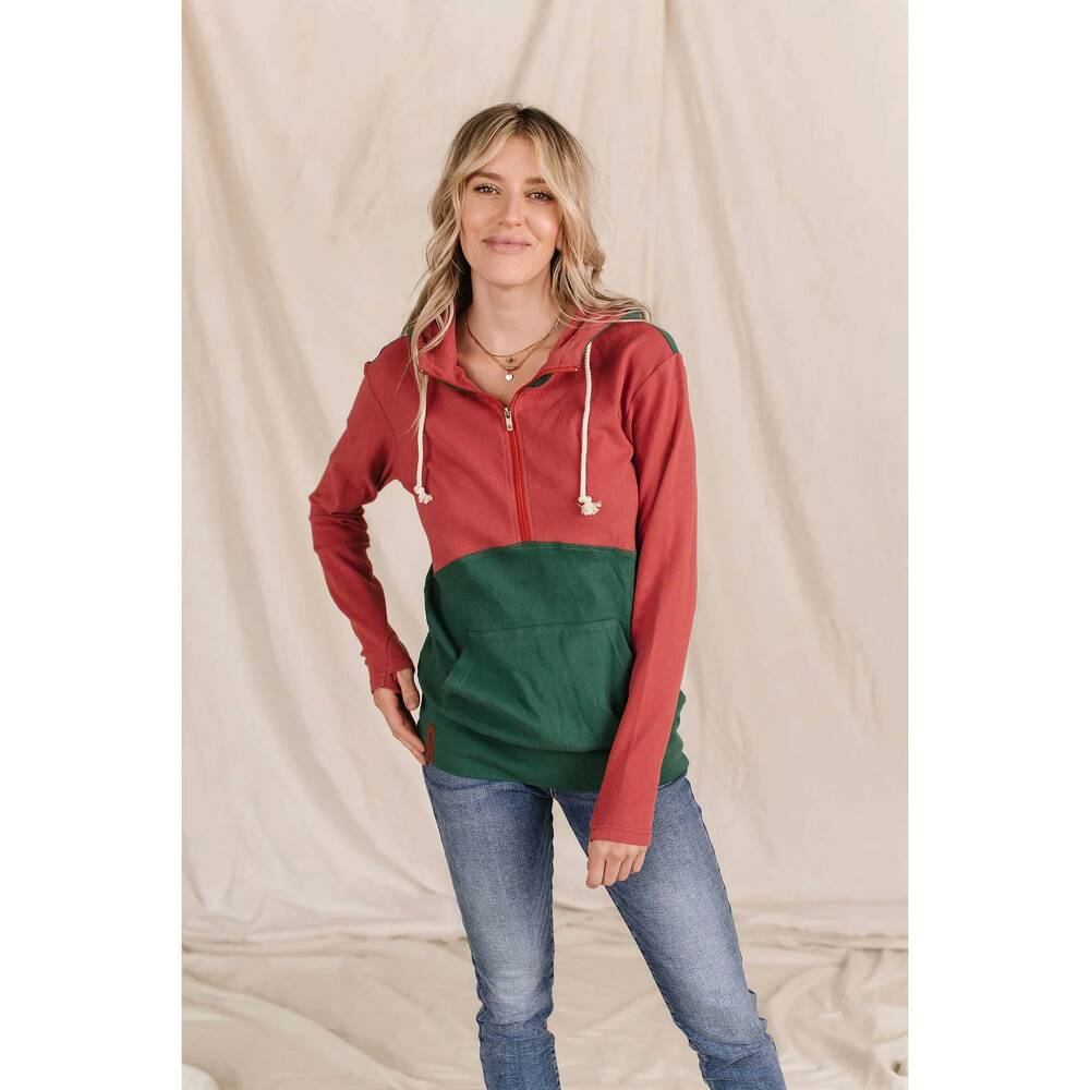 NEW AMPERSAND AVE halfzip hoodie in only yesterday
